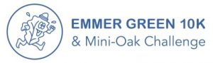 Emmer Green 10k fun logo of oak leaf running